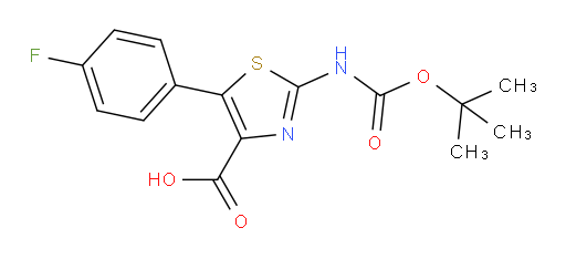 2-{[(tert-butoxy)carbonyl]amino}-5-(4-fluorophenyl)-1,3-thiazole-4-carboxylic acid