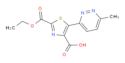 2-(ethoxycarbonyl)-5-(6-methylpyridazin-3-yl)-1,3-thiazole-4-carboxylic acid