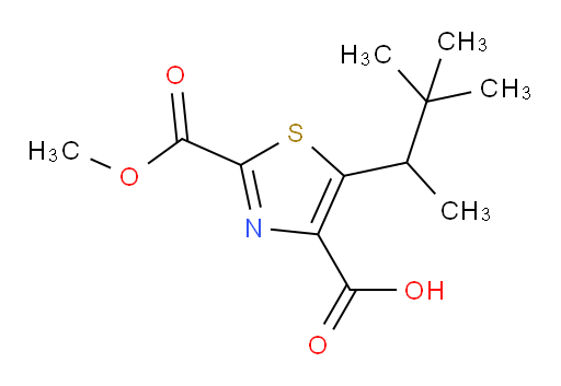 5-(3,3-dimethylbutan-2-yl)-2-(methoxycarbonyl)-1,3-thiazole-4-carboxylic acid