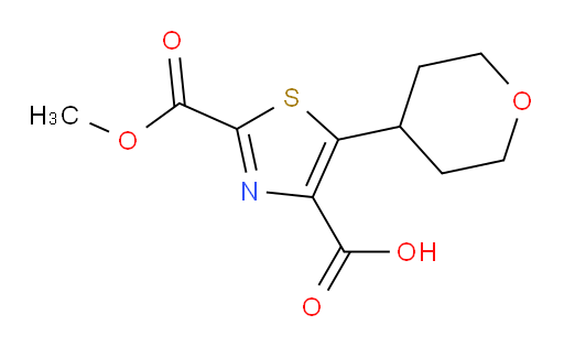 2-(methoxycarbonyl)-5-(oxan-4-yl)-1,3-thiazole-4-carboxylic acid