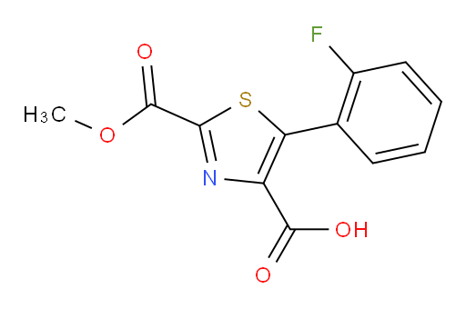 5-(2-fluorophenyl)-2-(methoxycarbonyl)-1,3-thiazole-4-carboxylic acid
