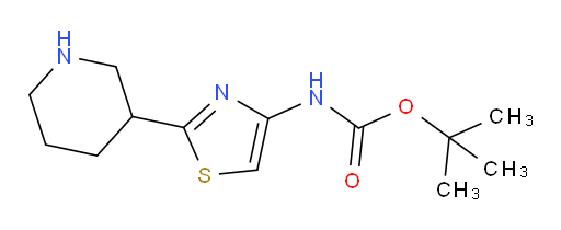 tert-butyl N-[2-(piperidin-3-yl)-1,3-thiazol-4-yl]carbamate