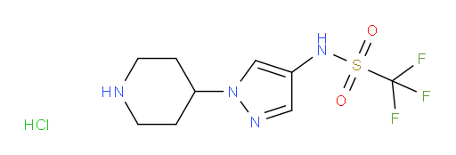 1,1,1-trifluoro-N-[1-(piperidin-4-yl)-1H-pyrazol-4-yl]methanesulfonamide hydrochloride