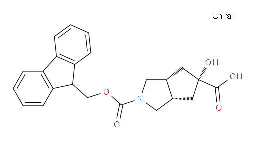 (3aR,5R,6aS)-2-{[(9H-fluoren-9-yl)methoxy]carbonyl}-5-hydroxy-octahydrocyclopenta[c]pyrrole-5-carboxylic acid