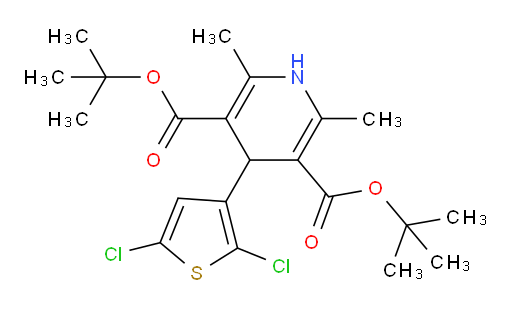 3,5-di-tert-butyl 4-(2,5-dichlorothiophen-3-yl)-2,6-dimethyl-1,4-dihydropyridine-3,5-dicarboxylate