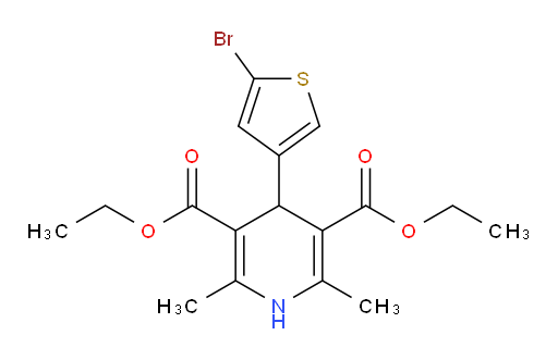 3,5-diethyl 4-(5-bromothiophen-3-yl)-2,6-dimethyl-1,4-dihydropyridine-3,5-dicarboxylate