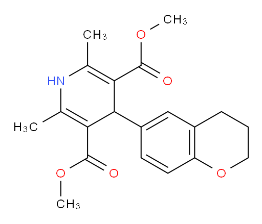 3,5-dimethyl 4-(3,4-dihydro-2H-1-benzopyran-6-yl)-2,6-dimethyl-1,4-dihydropyridine-3,5-dicarboxylate