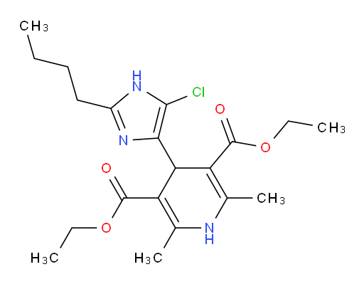 3,5-diethyl 4-(2-butyl-5-chloro-1H-imidazol-4-yl)-2,6-dimethyl-1,4-dihydropyridine-3,5-dicarboxylate