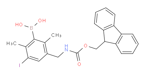 {3-[({[(9H-fluoren-9-yl)methoxy]carbonyl}amino)methyl]-5-iodo-2,6-dimethylphenyl}boronic acid