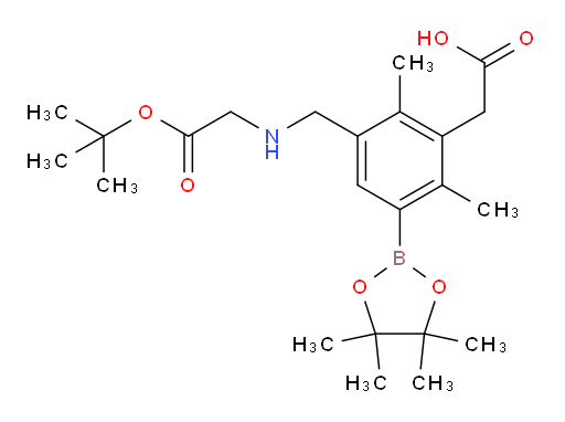 2-[3-({[2-(tert-butoxy)-2-oxoethyl]amino}methyl)-2,6-dimethyl-5-(4,4,5,5-tetramethyl-1,3,2-dioxaborolan-2-yl)phenyl]acetic acid