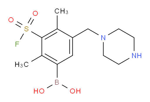 [3-(fluorosulfonyl)-2,4-dimethyl-5-[(piperazin-1-yl)methyl]phenyl]boronic acid