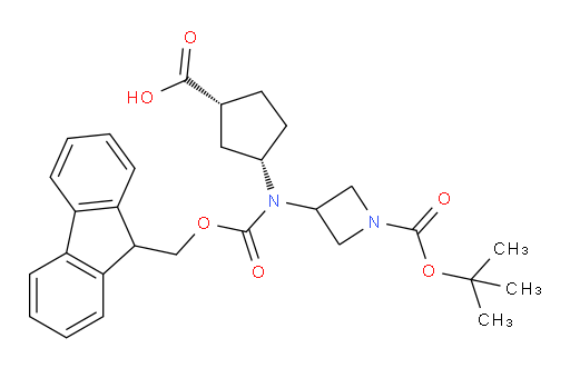 rac-(1R,3S)-3-({1-[(tert-butoxy)carbonyl]azetidin-3-yl}({[(9H-fluoren-9-yl)methoxy]carbonyl})amino)cyclopentane-1-carboxylic acid
