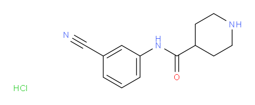 N-(3-cyanophenyl)piperidine-4-carboxamide hydrochloride