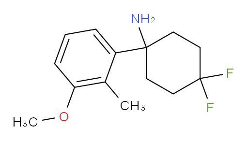 4,4-difluoro-1-(3-methoxy-2-methylphenyl)cyclohexan-1-amine