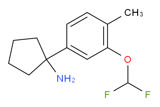 1-[3-(difluoromethoxy)-4-methylphenyl]cyclopentan-1-amine