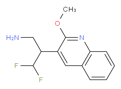 3,3-difluoro-2-(2-methoxyquinolin-3-yl)propan-1-amine