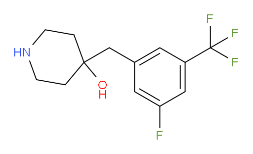 4-{[3-fluoro-5-(trifluoromethyl)phenyl]methyl}piperidin-4-ol