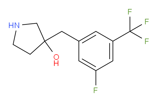 3-{[3-fluoro-5-(trifluoromethyl)phenyl]methyl}pyrrolidin-3-ol