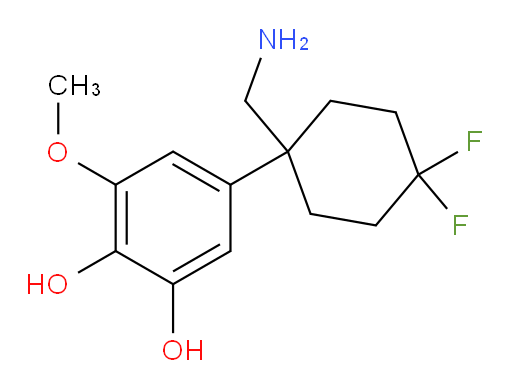 5-[1-(aminomethyl)-4,4-difluorocyclohexyl]-3-methoxybenzene-1,2-diol