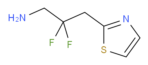 2,2-difluoro-3-(1,3-thiazol-2-yl)propan-1-amine