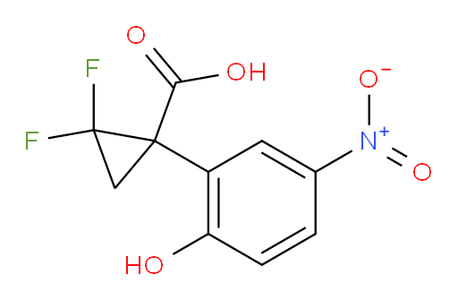 2,2-difluoro-1-(2-hydroxy-5-nitrophenyl)cyclopropane-1-carboxylic acid