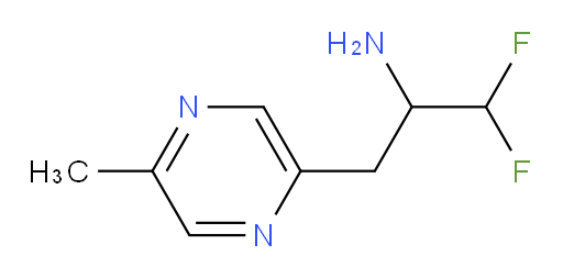 1,1-difluoro-3-(5-methylpyrazin-2-yl)propan-2-amine