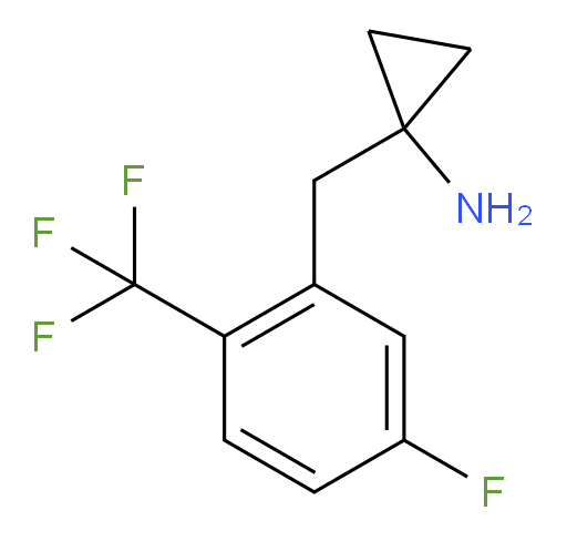 1-{[5-fluoro-2-(trifluoromethyl)phenyl]methyl}cyclopropan-1-amine