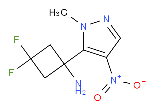 3,3-difluoro-1-(1-methyl-4-nitro-1H-pyrazol-5-yl)cyclobutan-1-amine