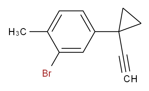 2-bromo-4-(1-ethynylcyclopropyl)-1-methylbenzene
