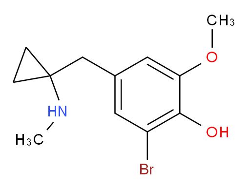 2-bromo-6-methoxy-4-{[1-(methylamino)cyclopropyl]methyl}phenol