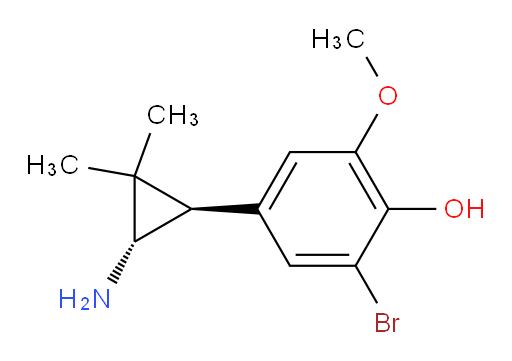 rac-4-[(1R,3S)-3-amino-2,2-dimethylcyclopropyl]-2-bromo-6-methoxyphenol