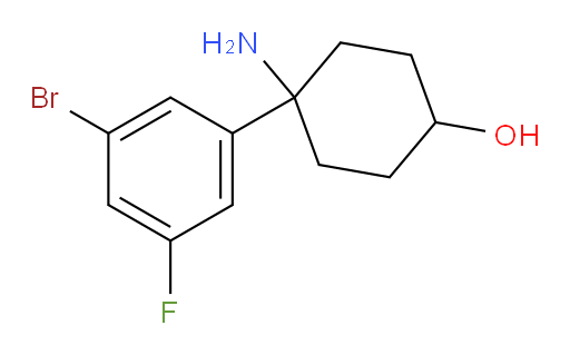 4-amino-4-(3-bromo-5-fluorophenyl)cyclohexan-1-ol