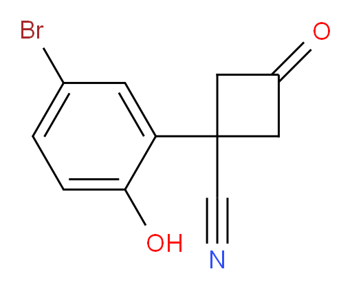 1-(5-bromo-2-hydroxyphenyl)-3-oxocyclobutane-1-carbonitrile