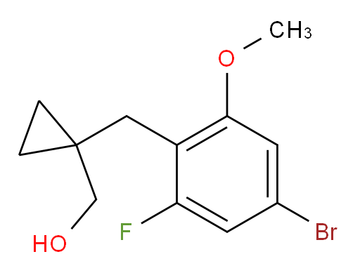{1-[(4-bromo-2-fluoro-6-methoxyphenyl)methyl]cyclopropyl}methanol
