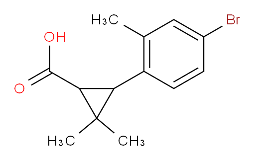 3-(4-bromo-2-methylphenyl)-2,2-dimethylcyclopropane-1-carboxylic acid