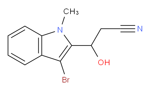 3-(3-bromo-1-methyl-1H-indol-2-yl)-3-hydroxypropanenitrile