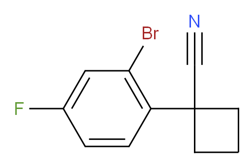 1-(2-bromo-4-fluorophenyl)cyclobutane-1-carbonitrile