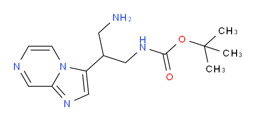 tert-butyl N-(3-amino-2-{imidazo[1,2-a]pyrazin-3-yl}propyl)carbamate