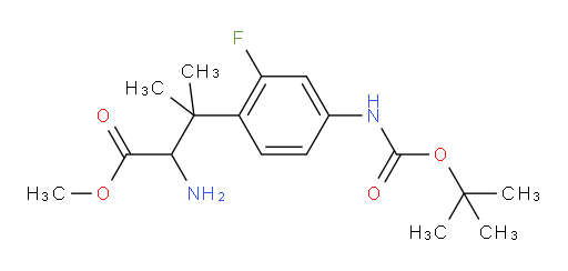 methyl 2-amino-3-(4-{[(tert-butoxy)carbonyl]amino}-2-fluorophenyl)-3-methylbutanoate