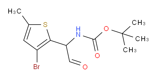 tert-butyl N-[1-(3-bromo-5-methylthiophen-2-yl)-2-oxoethyl]carbamate