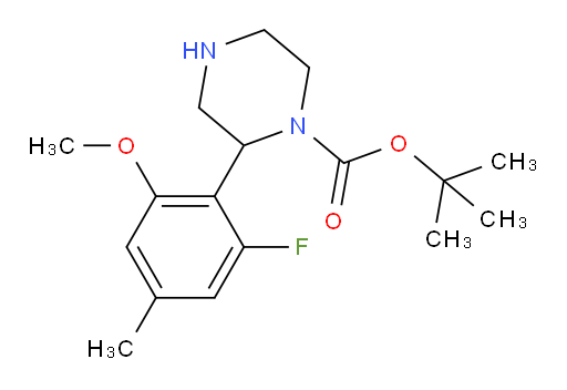 tert-butyl 2-(2-fluoro-6-methoxy-4-methylphenyl)piperazine-1-carboxylate