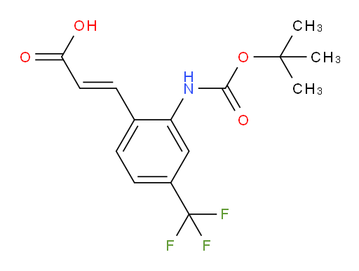 3-(2-{[(tert-butoxy)carbonyl]amino}-4-(trifluoromethyl)phenyl)prop-2-enoic acid