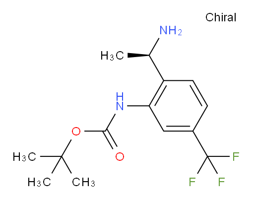 tert-butyl N-{2-[(1R)-1-aminoethyl]-5-(trifluoromethyl)phenyl}carbamate