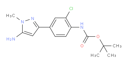 tert-butyl N-[4-(5-amino-1-methyl-1H-pyrazol-3-yl)-2-chlorophenyl]carbamate