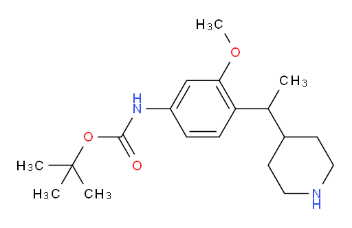 tert-butyl N-{3-methoxy-4-[1-(piperidin-4-yl)ethyl]phenyl}carbamate