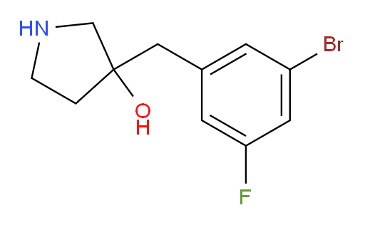 3-[(3-bromo-5-fluorophenyl)methyl]pyrrolidin-3-ol