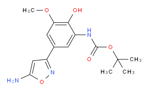 tert-butyl N-[5-(5-amino-1,2-oxazol-3-yl)-2-hydroxy-3-methoxyphenyl]carbamate