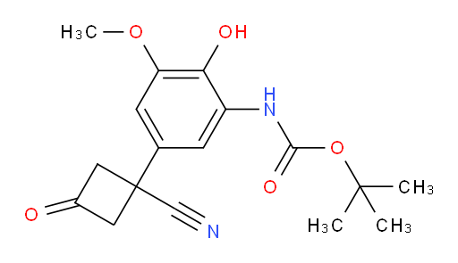 tert-butyl N-[5-(1-cyano-3-oxocyclobutyl)-2-hydroxy-3-methoxyphenyl]carbamate