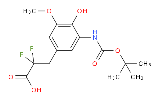 3-(3-{[(tert-butoxy)carbonyl]amino}-4-hydroxy-5-methoxyphenyl)-2,2-difluoropropanoic acid