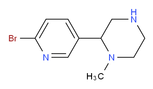 2-(6-bromopyridin-3-yl)-1-methylpiperazine
